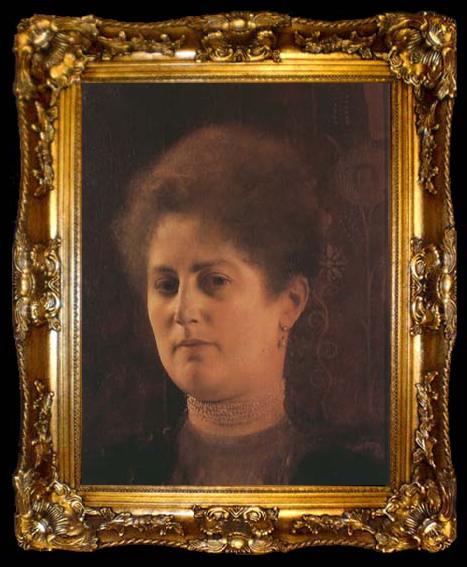 framed  Gustav Klimt Portrait of a Lady (Frau Heymann) around (mk20), ta009-2